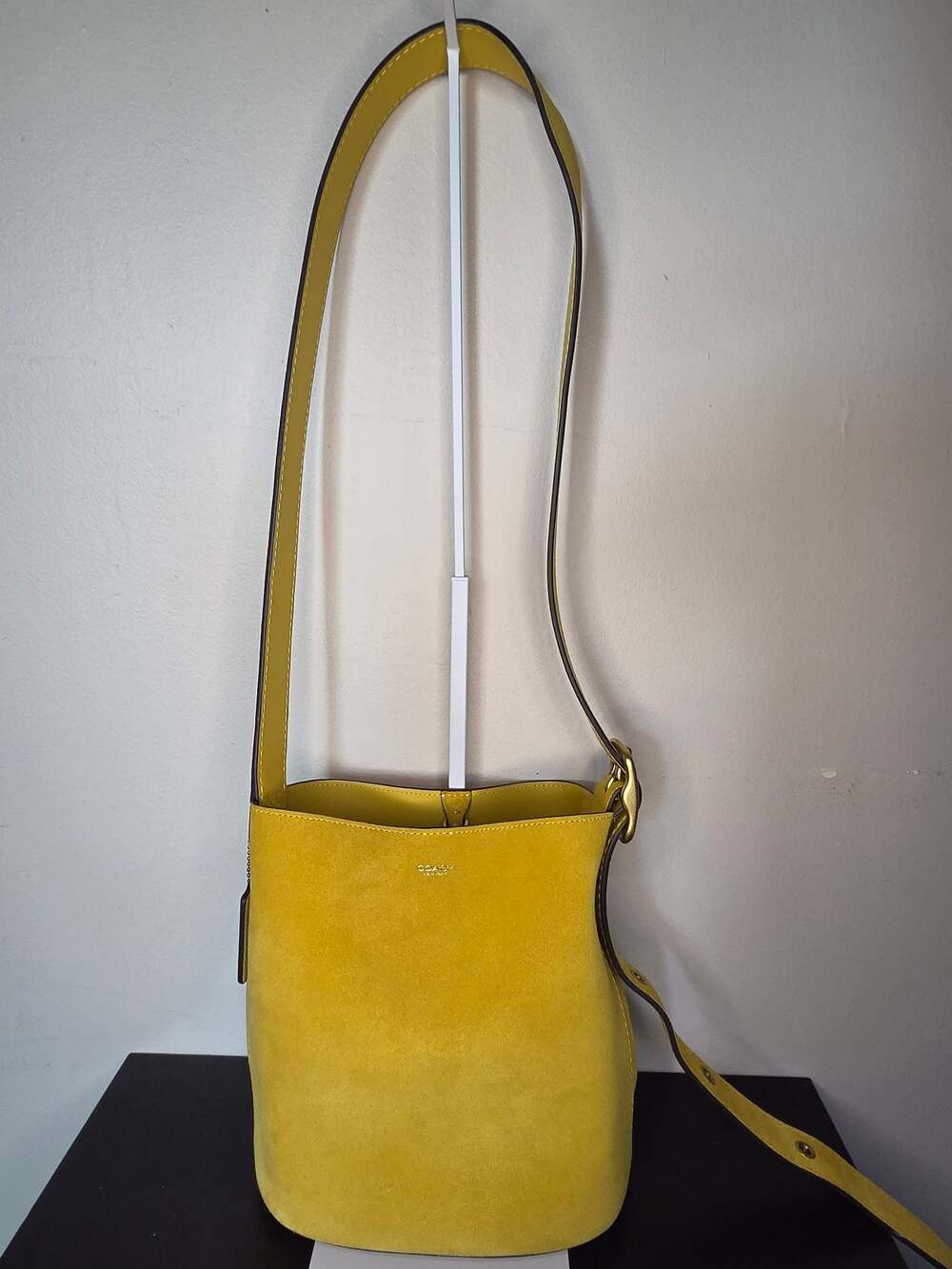 Coach Bleecker Bucket Bag 21 in Suede/Yellow